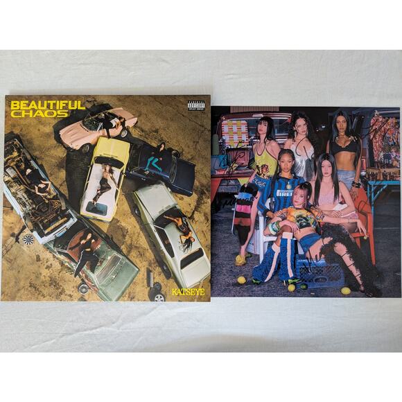 Katseye Vinyl SIGNED Insert Beautiful Chaos Yellow LP Autograph New - Picture 1 of 16